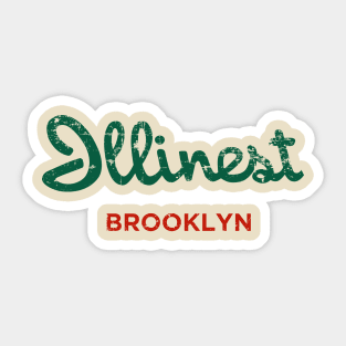 Illinest Holiday Inn Distressed Los Angeles Sticker